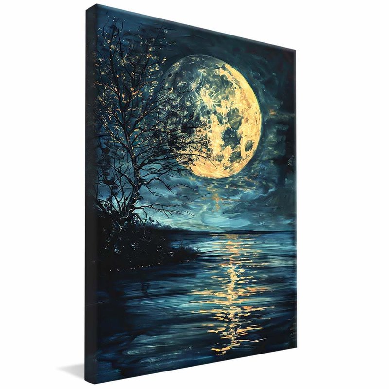 Lake and Moon V1771 Canvas