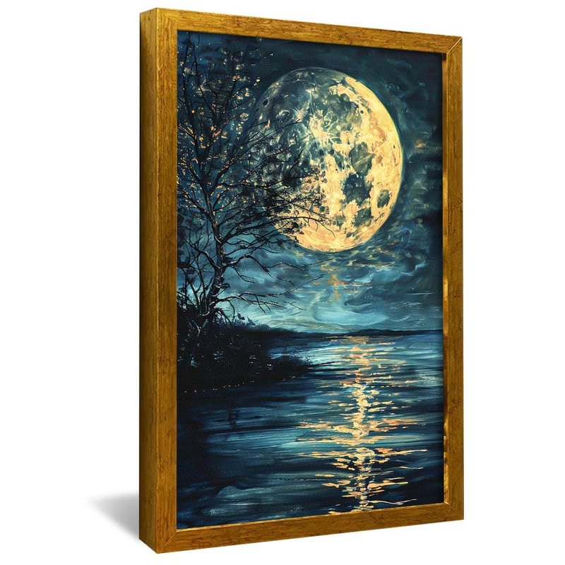 Lake and Moon V1771 Canvas