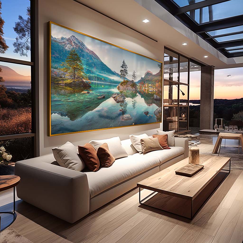 Lake in the Alps V883 Canvas