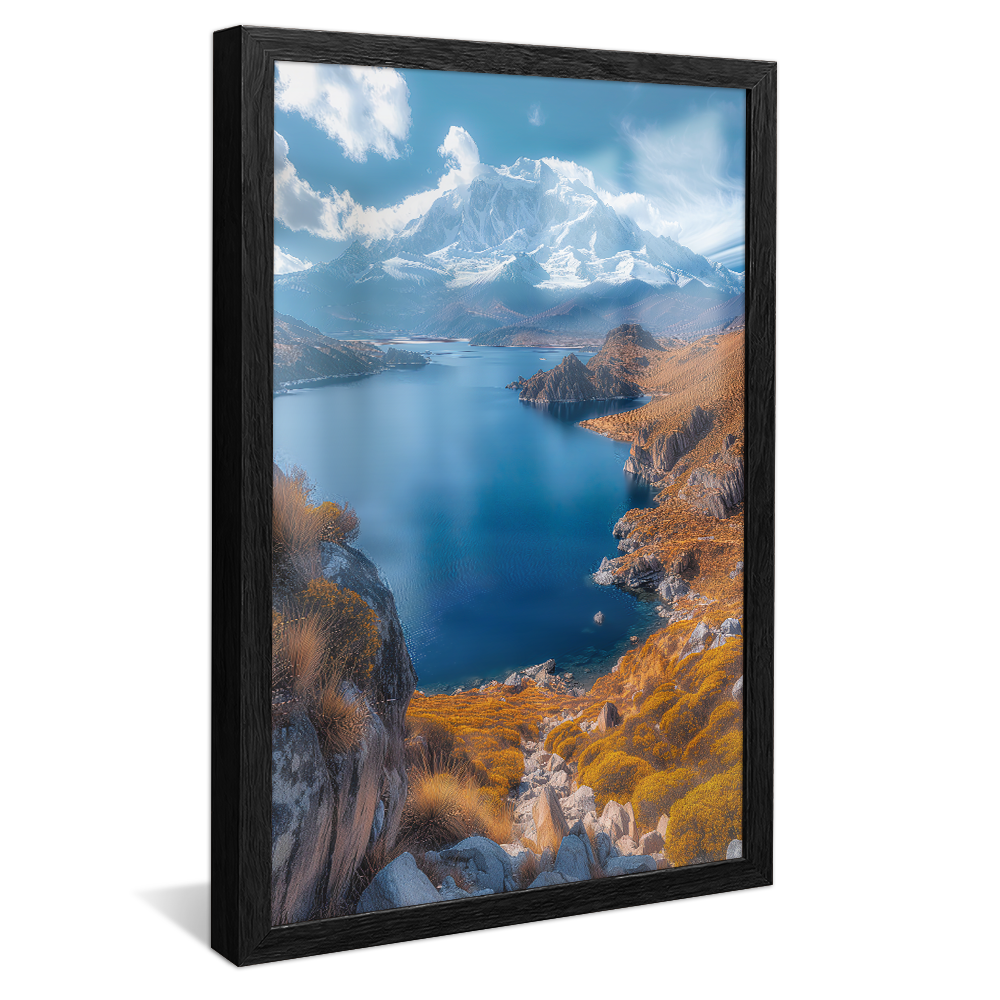 Lake on Ice Mountain V1204 Canvas