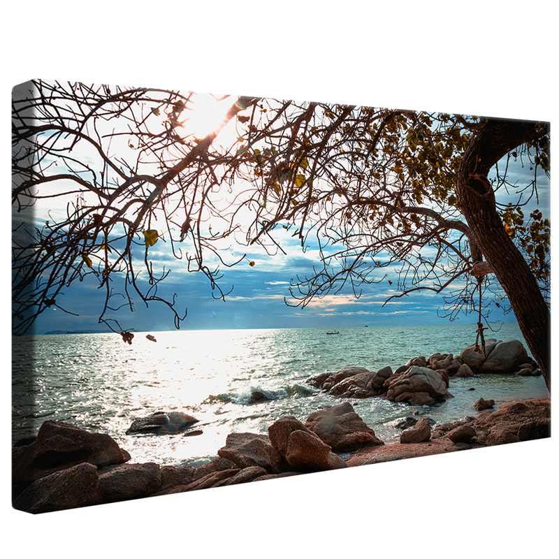 Landscape Tree and Beach V1184 Canvas