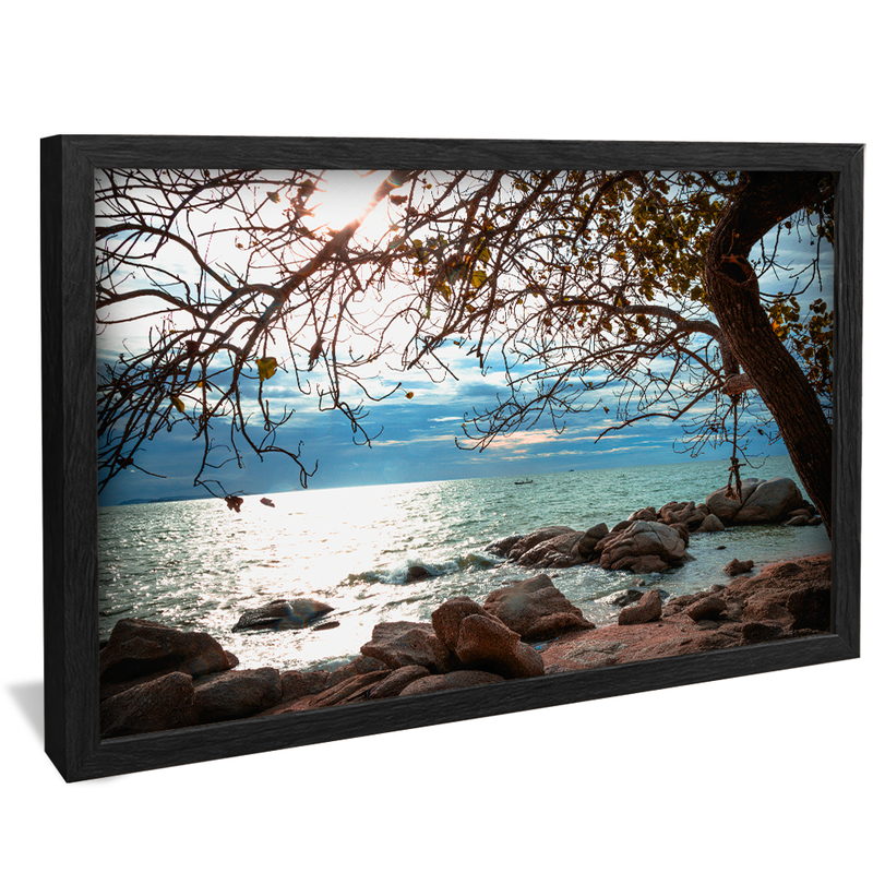 Landscape Tree and Beach V1184 Canvas