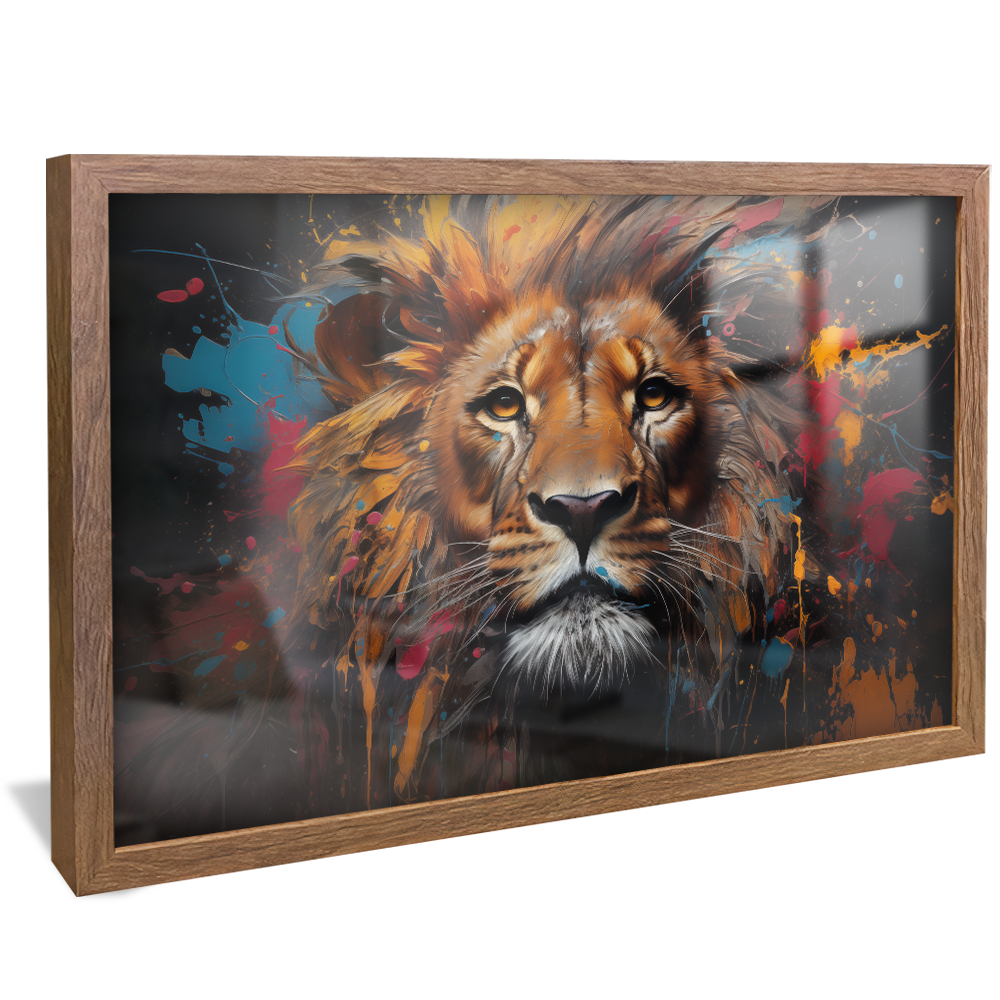 Lion Painting in Colors V817 Canvas