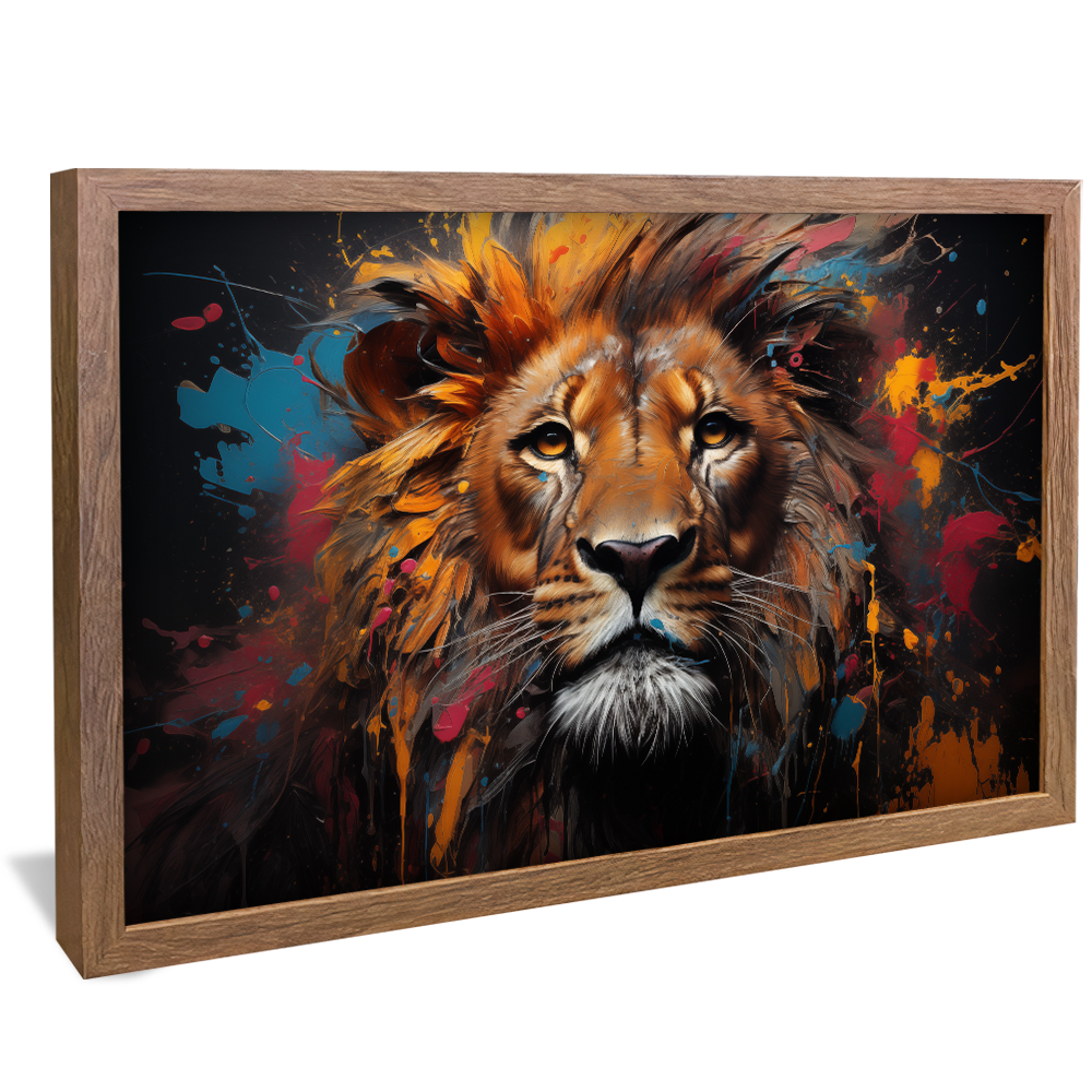 Lion Painting in Colors V817 Canvas