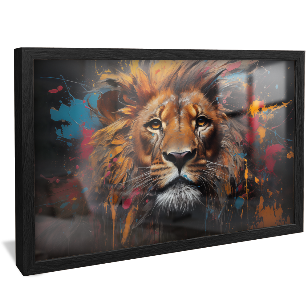 Lion Painting in Colors V817 Canvas