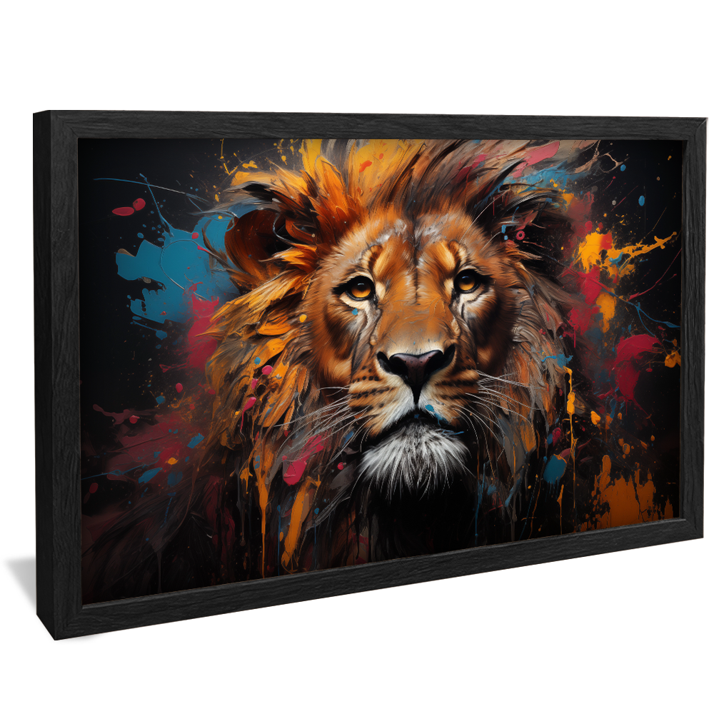 Lion Painting in Colors V817 Canvas