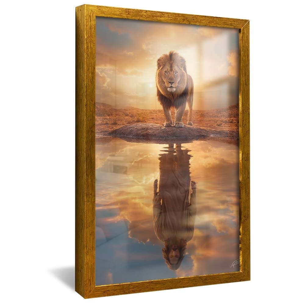 Lion and Jesus Reflection V1723 Canvas