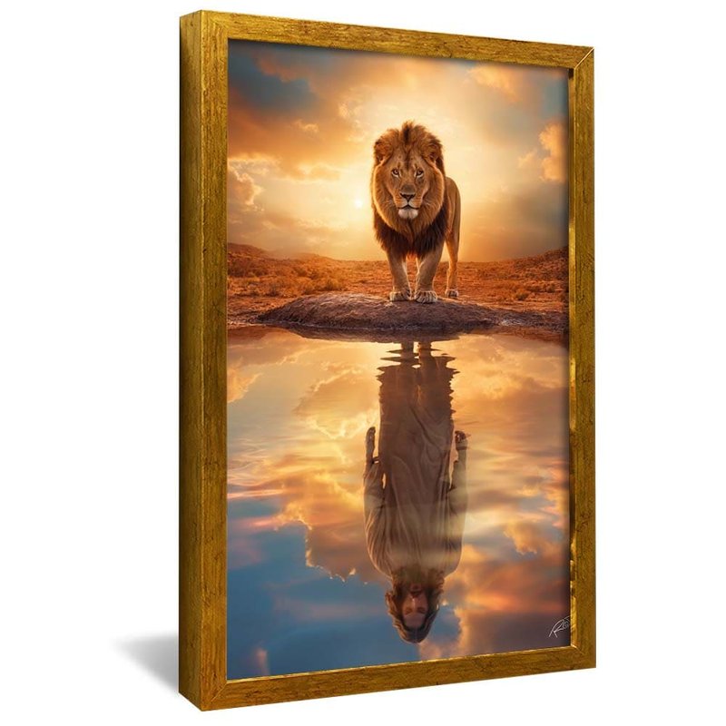 Lion and Jesus Reflection V1723 Canvas