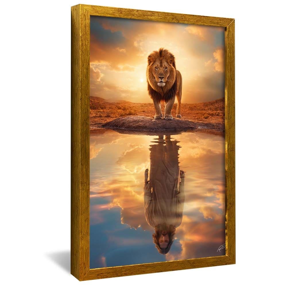 Lion and Jesus Reflection V1723 Canvas