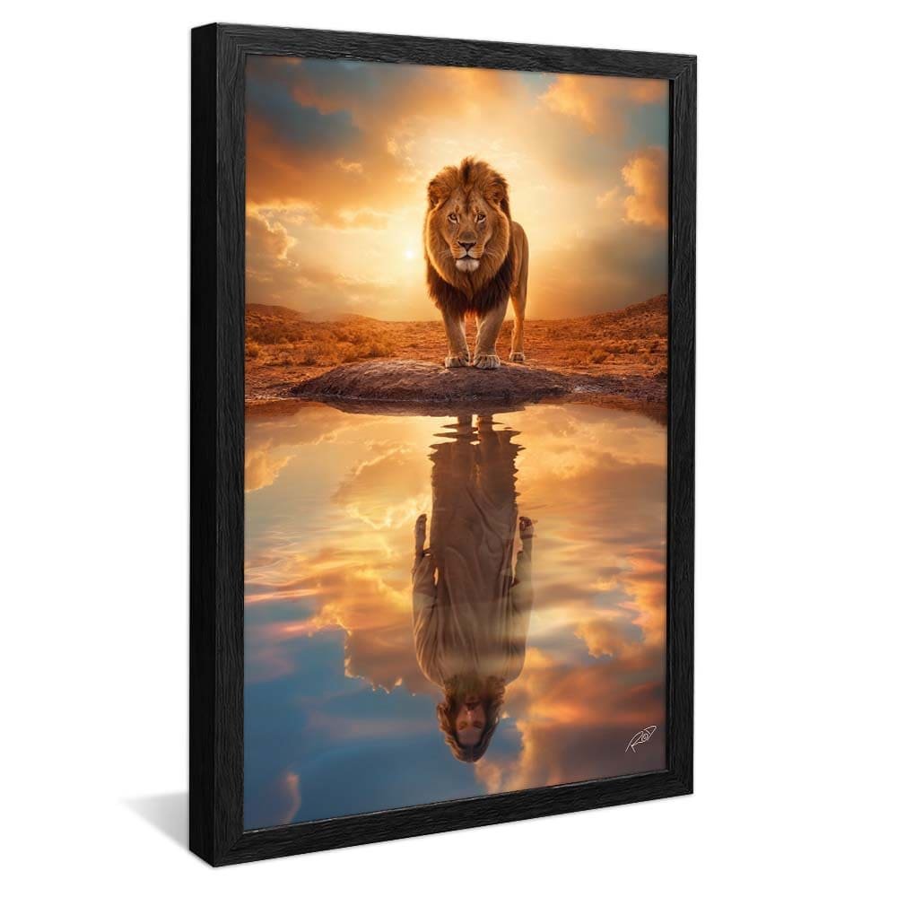 Lion and Jesus Reflection V1723 Canvas