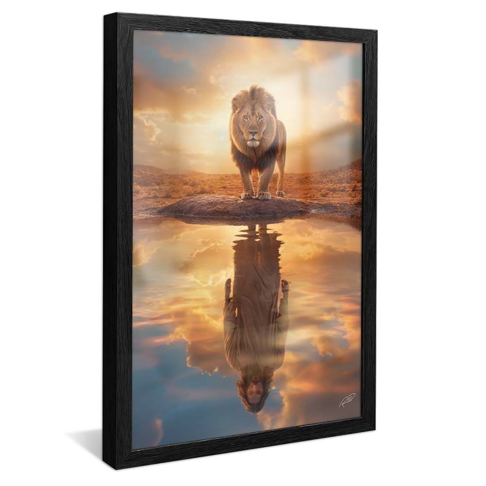 Lion and Jesus Reflection V1723 Canvas