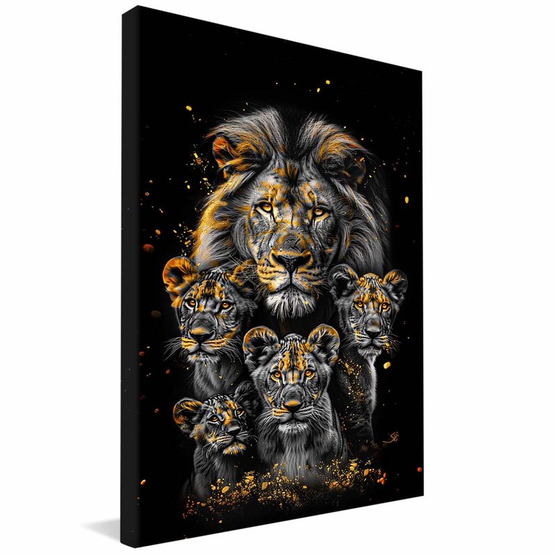 Lions and Gold V1992 Canvas