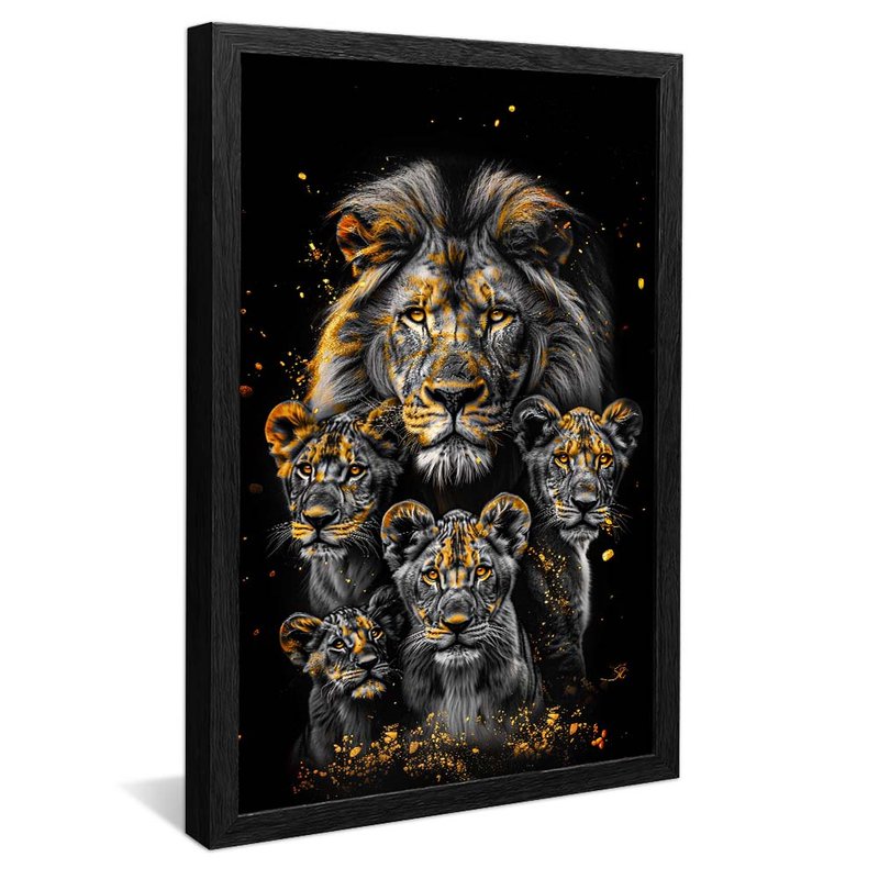Lions and Gold V1992 Canvas