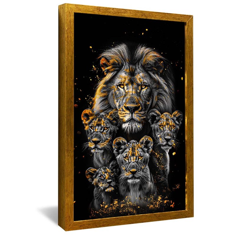 Lions and Gold V1992 Canvas