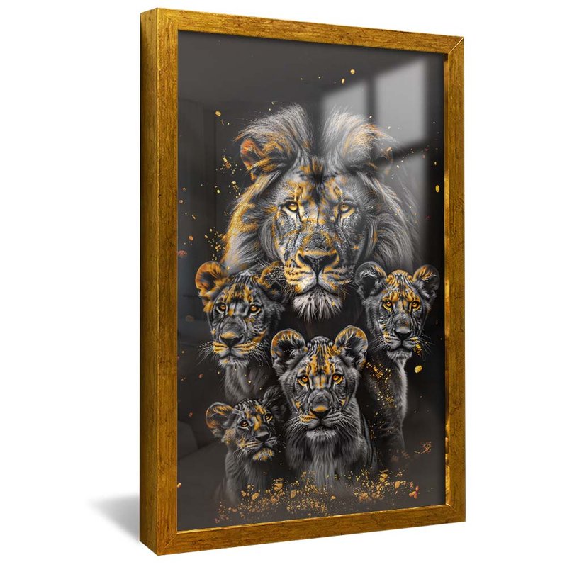 Lions and Gold V1992 Canvas