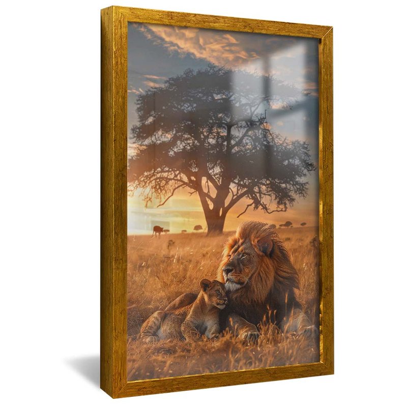 Lions in Savana V1925 Canvas