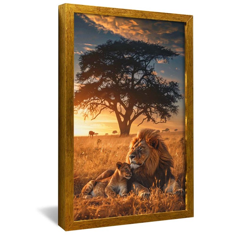 Lions in Savana V1925 Canvas