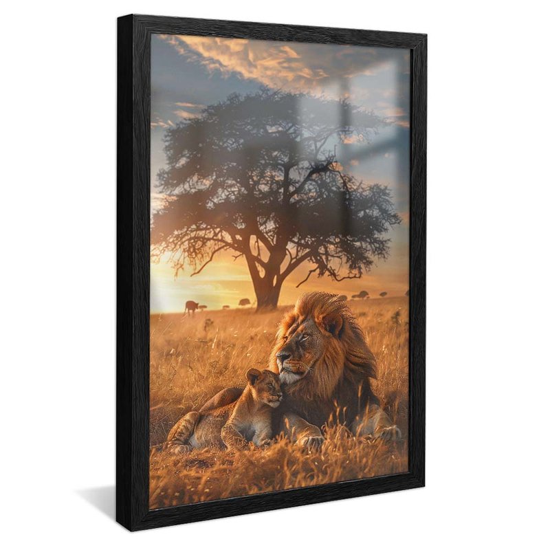Lions in Savana V1925 Canvas