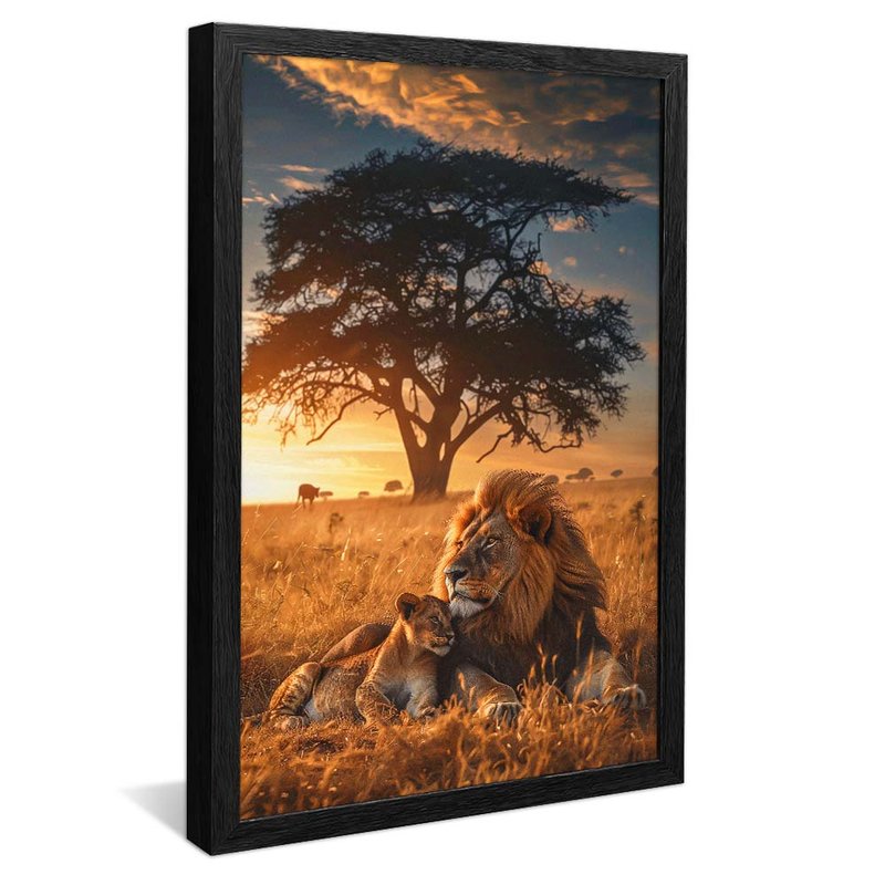 Lions in Savana V1925 Canvas