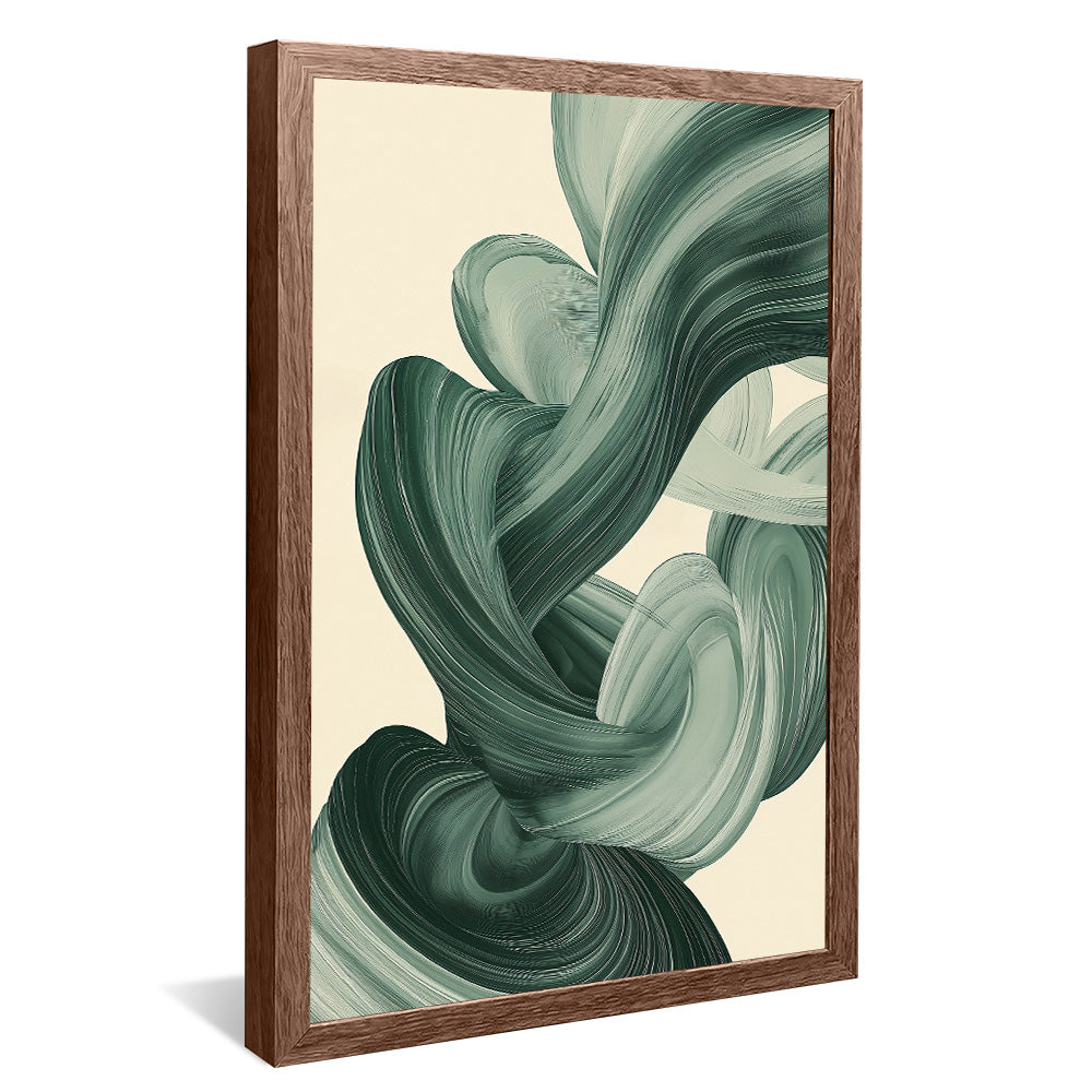 Abstract Green Tone Lines V2475 Canvas