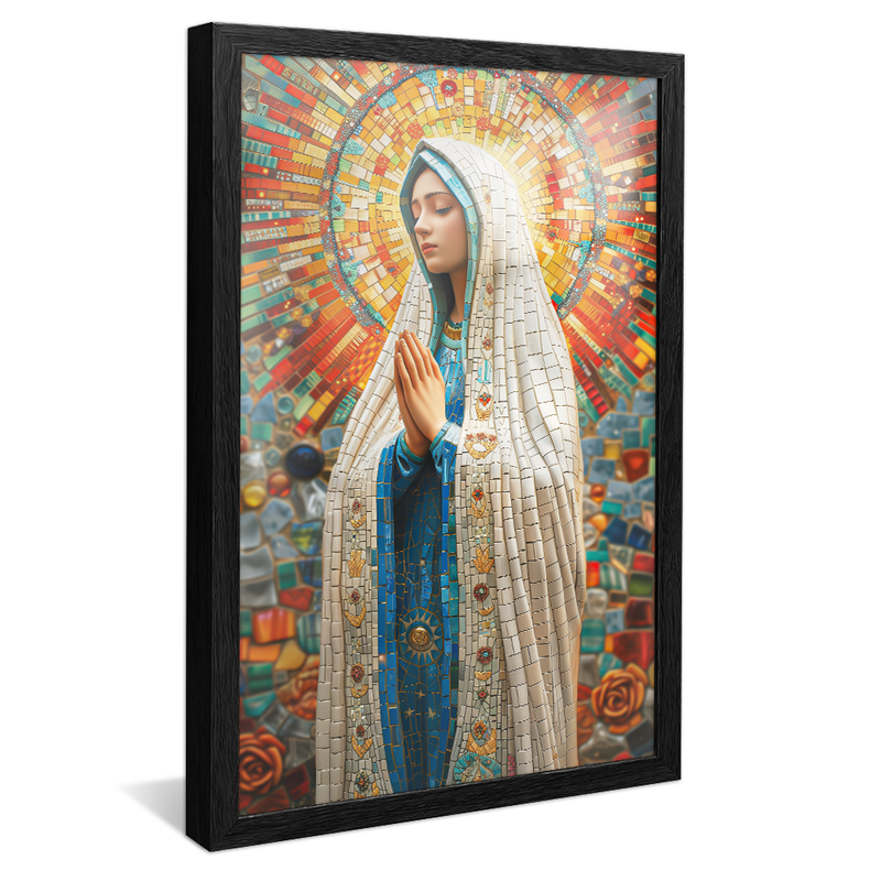 Mary Portrait in Mosaic V1312 Canvas