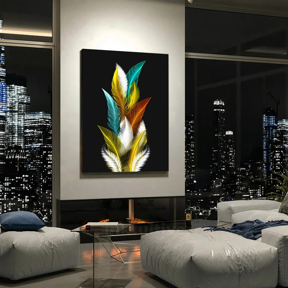 Minimalist Feathers Canvas