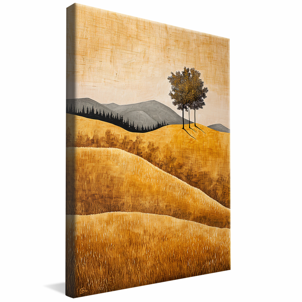 Minimalist Linen Fields V1210 Canvas