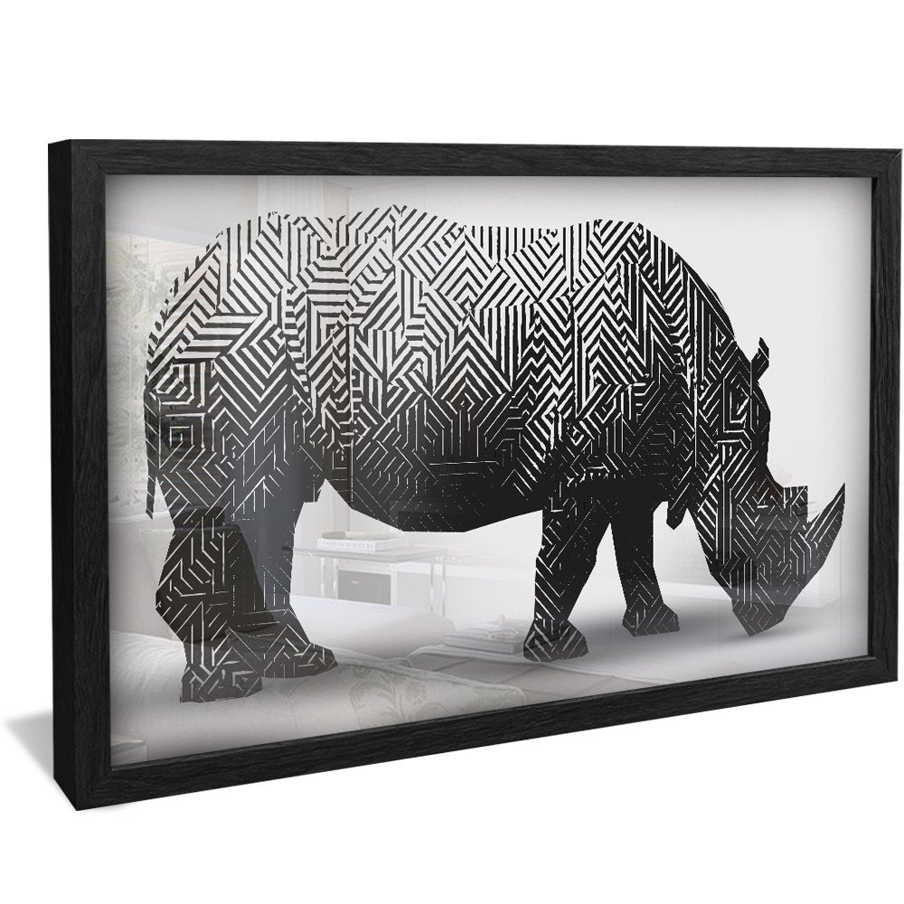 Minimalist Rhinoceros Canvas