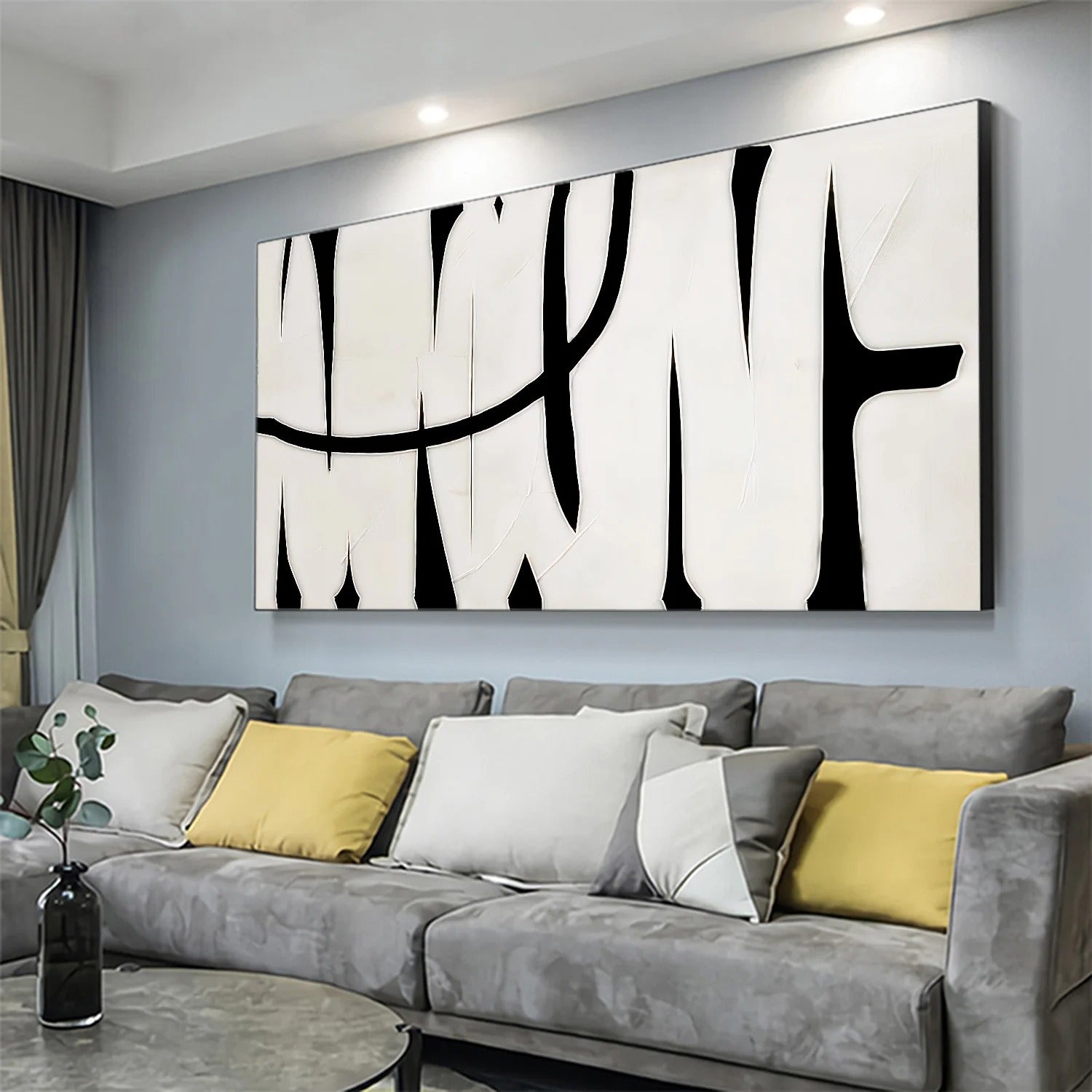 Modern Abstract Lines Two Canvas