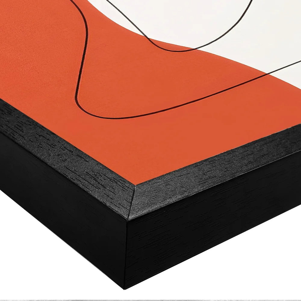 Modern Abstract Orange Lines Canvas