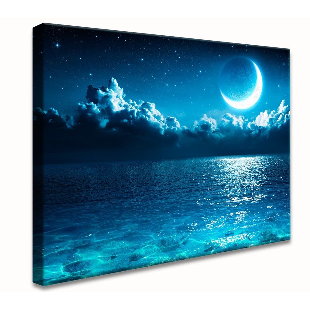 Moonlight At Sea Canvas