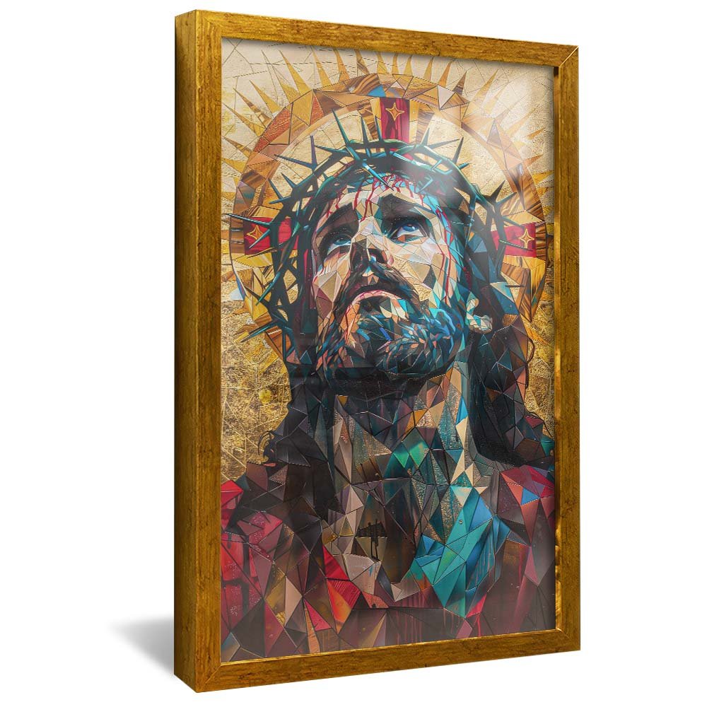 Mosaic Portrait of Jesus Christ Canvas