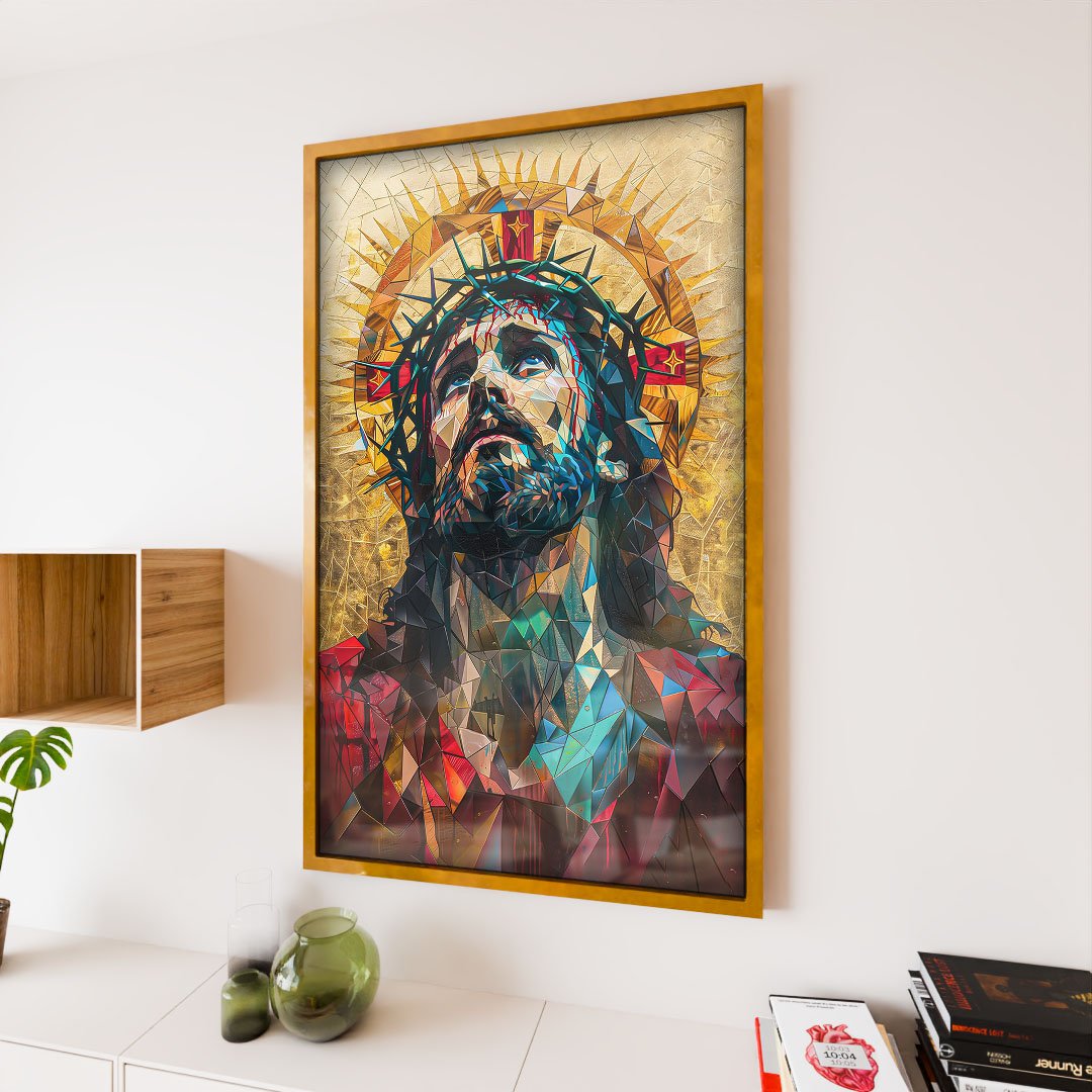 Mosaic Portrait of Jesus Christ Canvas