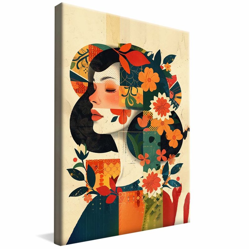 Mosaic Woman V1809 Canvas