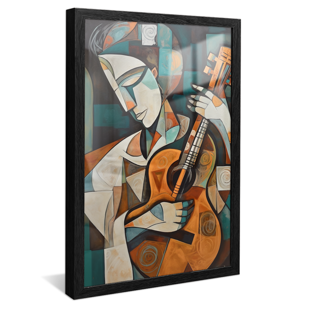 Mosaic of Man Playing Guitar V913 Canvas