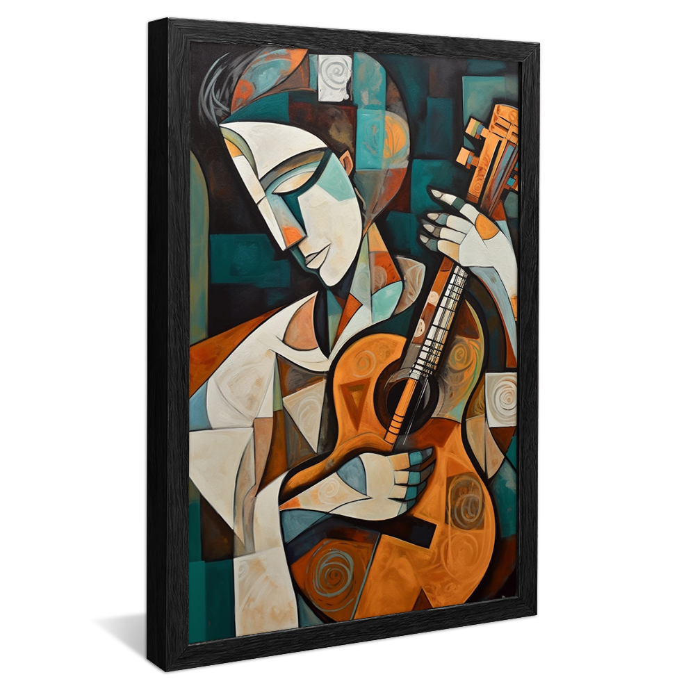 Mosaic of Man Playing Guitar V913 Canvas