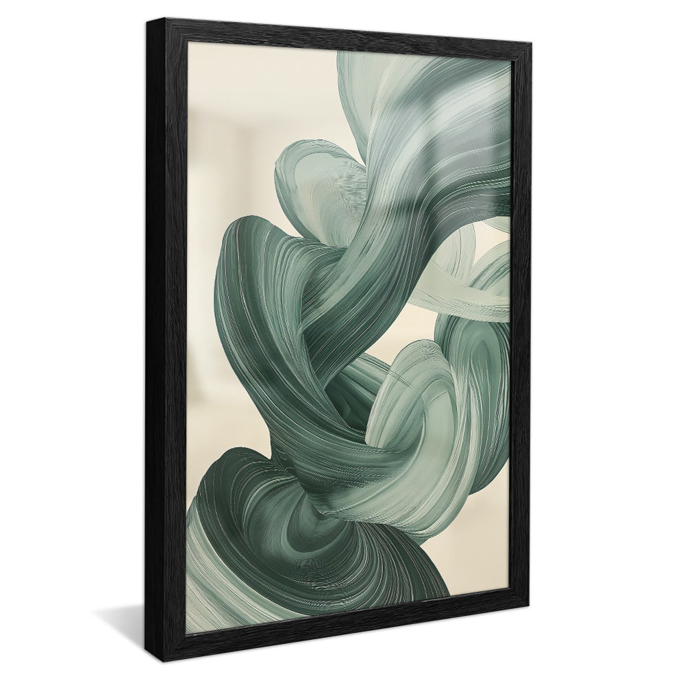 Abstract Green Tone Lines V2475 Canvas