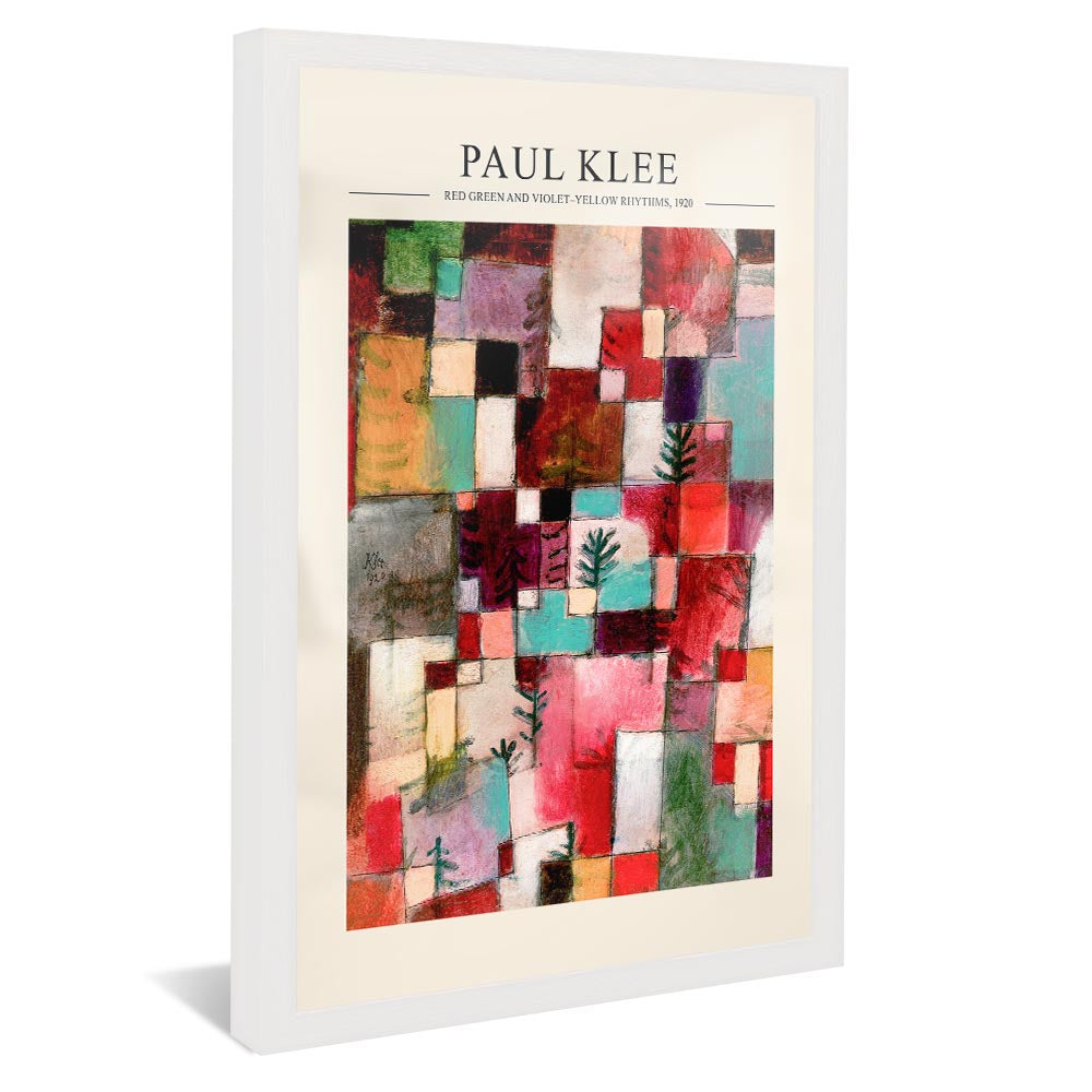 Paul Klee Red Green and Violet-Yellow Rhythms V2368 Canvas