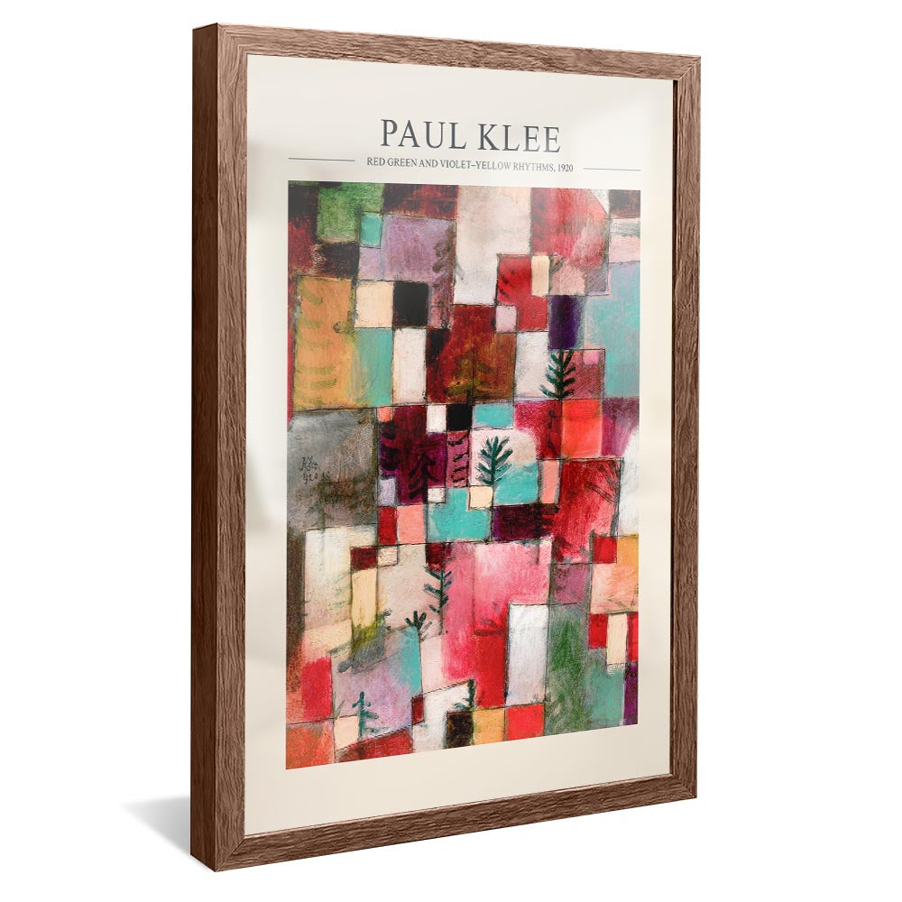 Paul Klee Red Green and Violet-Yellow Rhythms V2368 Canvas