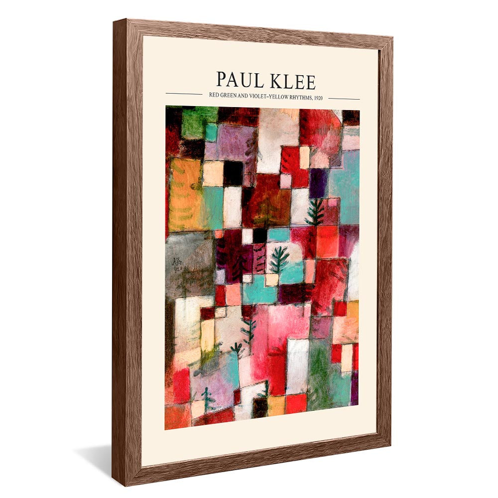 Paul Klee Red Green and Violet-Yellow Rhythms V2368 Canvas