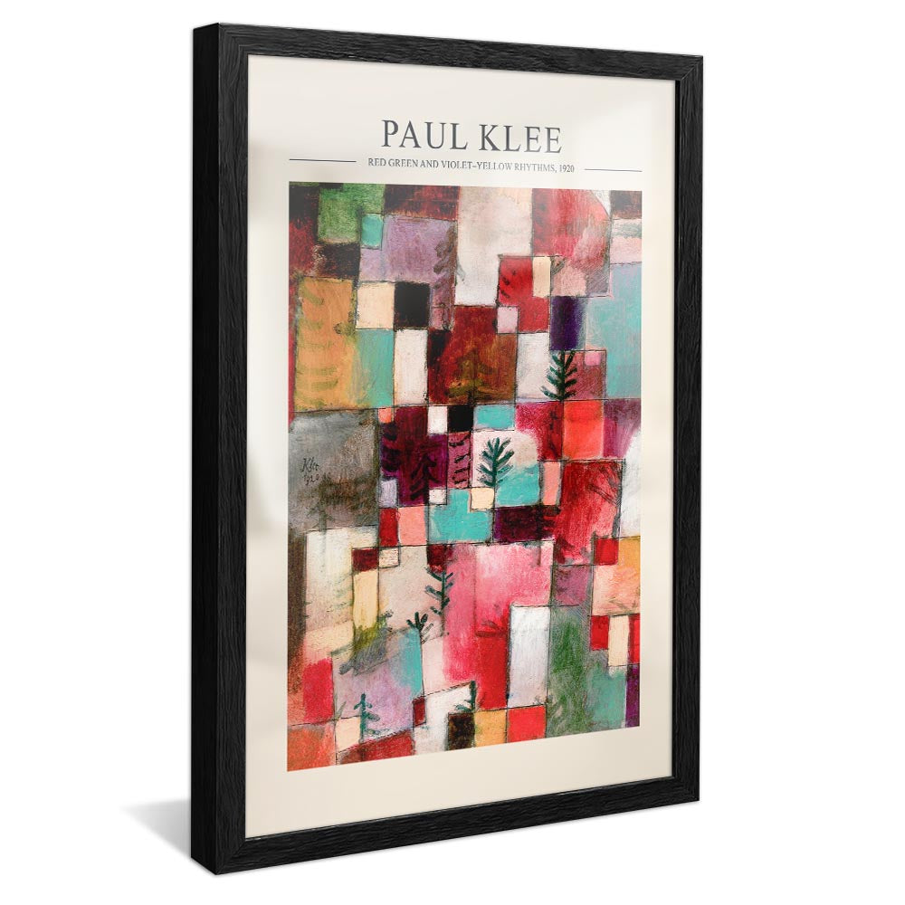 Paul Klee Red Green and Violet-Yellow Rhythms V2368 Canvas