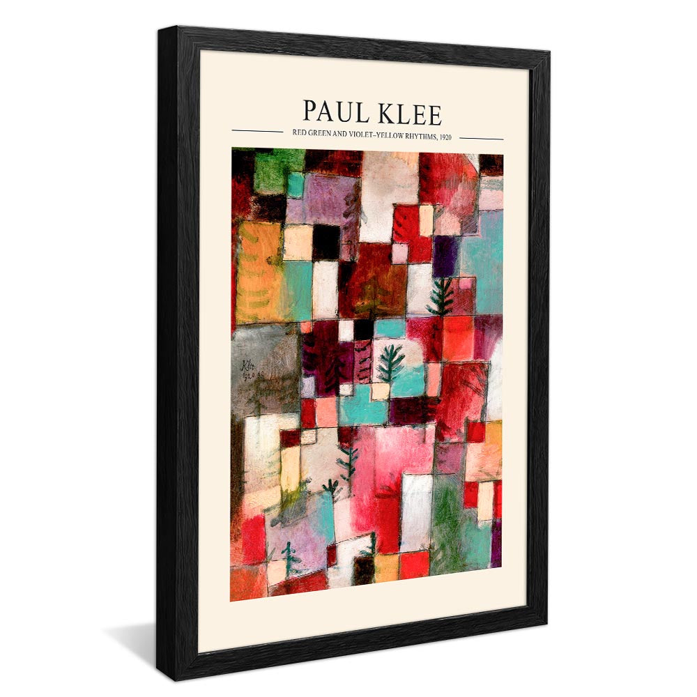 Paul Klee Red Green and Violet-Yellow Rhythms V2368 Canvas