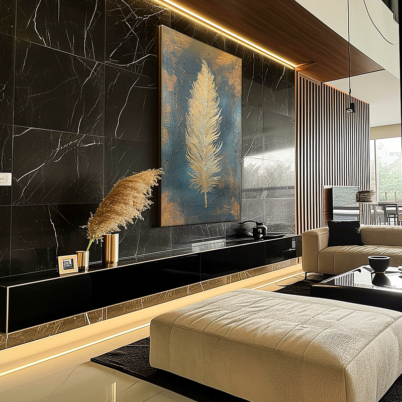 Feather Painting V1093 Canvas