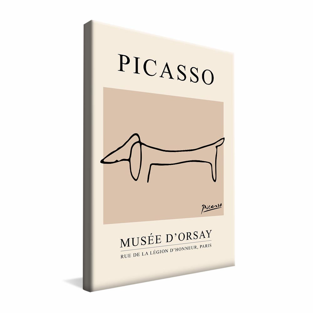 Picasso The Dog Line Drawing V2361 Canvas