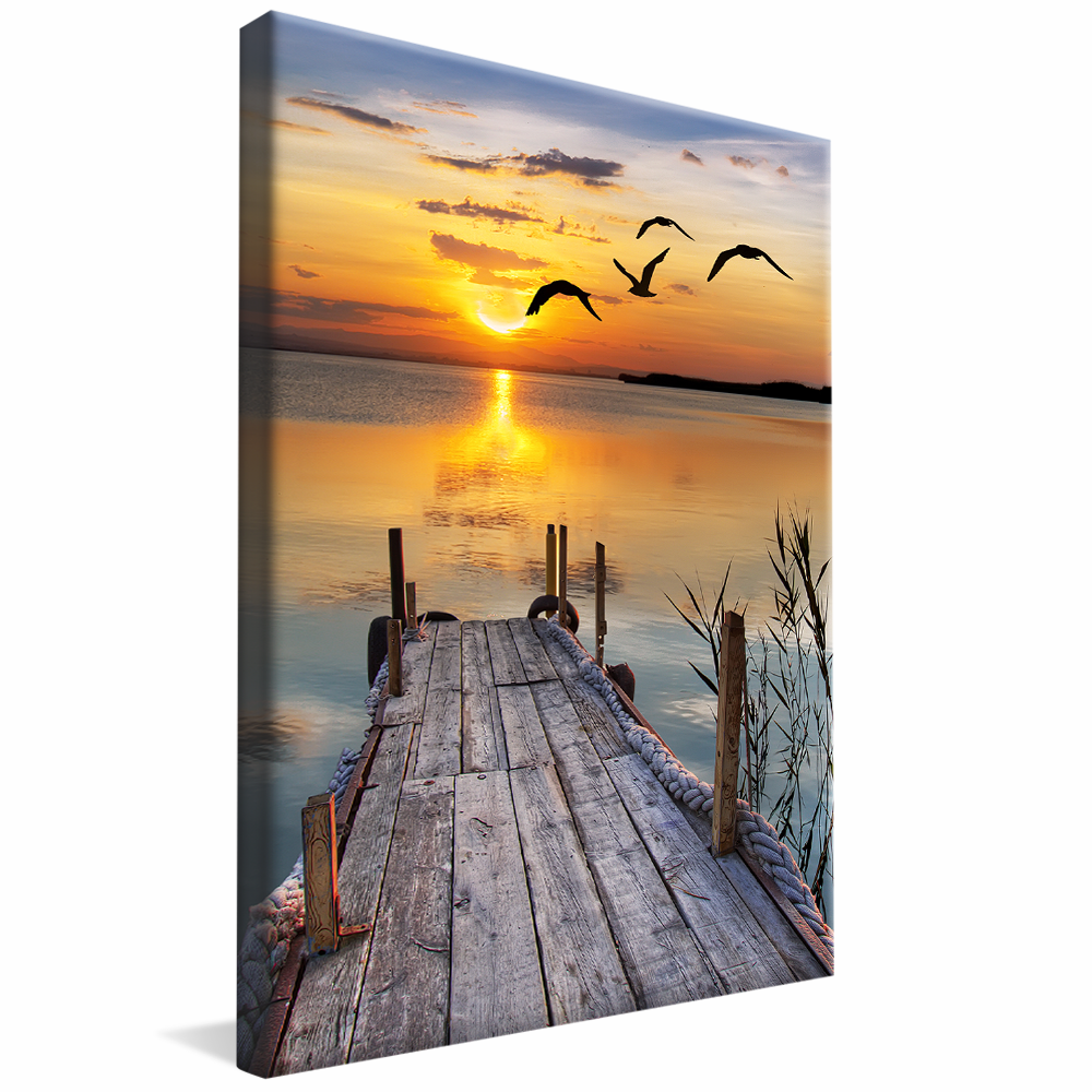 Pier Sunset V887 Canvas