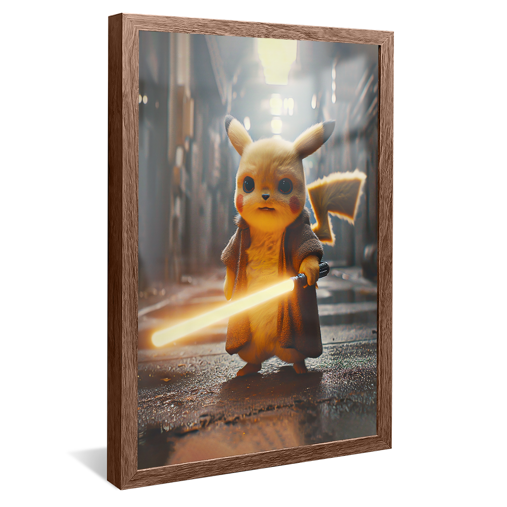 Pikachu with Lightsaber V1178 Canvas