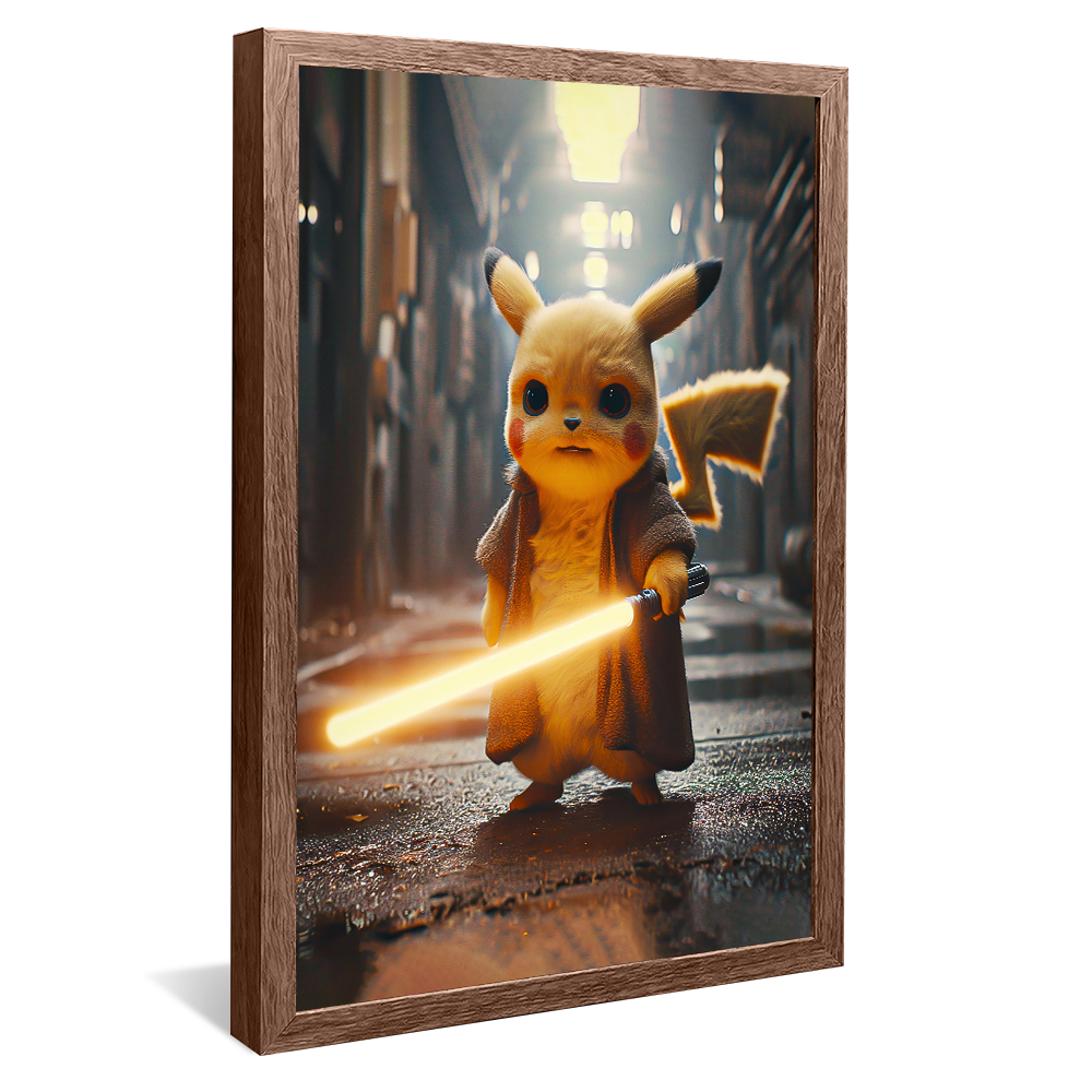 Pikachu with Lightsaber V1178 Canvas