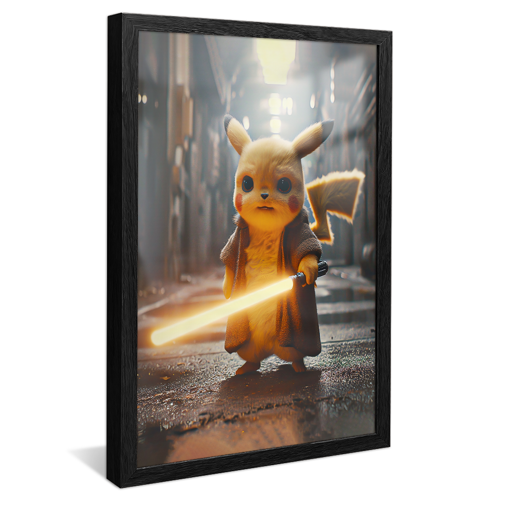 Pikachu with Lightsaber V1178 Canvas