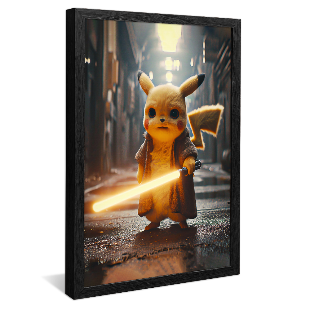 Pikachu with Lightsaber V1178 Canvas