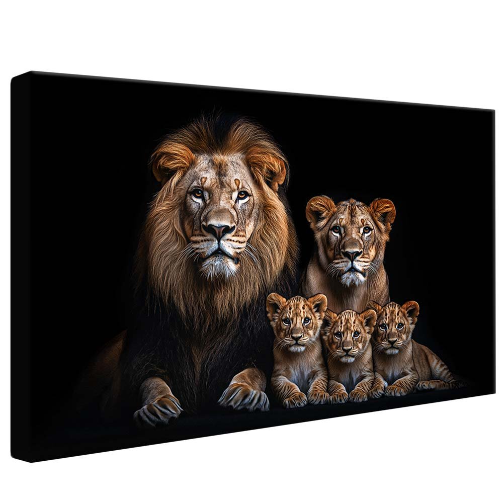Portrait of Lion and His Family v2059 Canvas